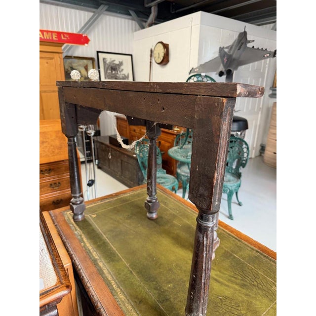 Carved Oak Half Moon Side Table For Sale - Image 5 of 8