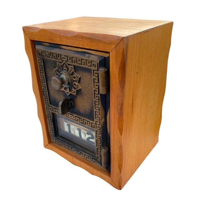 Antique Art Deco Postal Door Repurposed as Lock Box Bank For Sale - Image 4 of 13