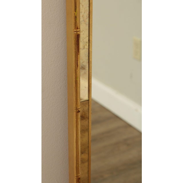 1970s LaBarge Hollywood Regency Gold Faux Bamboo FullLength Mirror