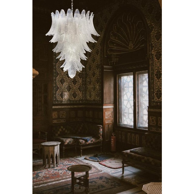 1990s Large Italian Murano Felci Glass Chandelier with 75 Clear Glasses, 1990s For Sale - Image 5 of 18