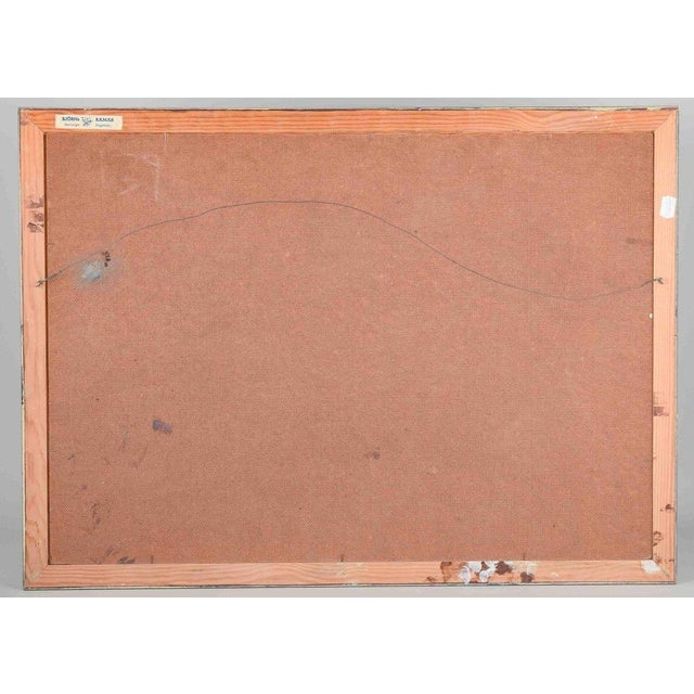 Scandinavian Artist, Abstract Composition, Mid-20th Century, Oil on Board For Sale - Image 4 of 5