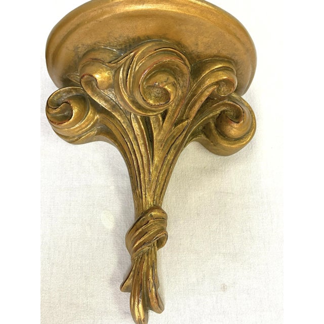 Mid 20th Century Rose Bouquet Wood Wall Brackets- a Pair For Sale - Image 10 of 12