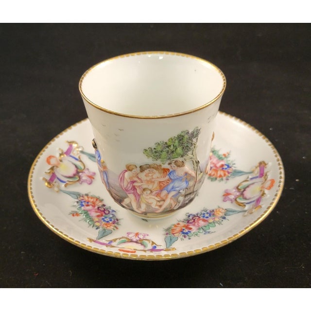 19th Century Capodimonte Demitasse Cup & Saucer For Sale - Image 9 of 11