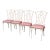 MCM Faux Bamboo Cast Aluminum Chair Set 4 For Sale