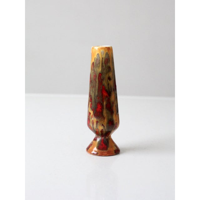 Brown Mid-Century Studio Pottery Bud Vase With Lava Glaze For Sale - Image 8 of 10
