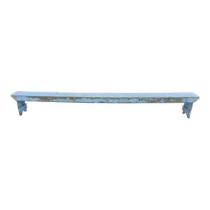Pennsylvania Painted Blue Antique American Country Farmhouse Bench