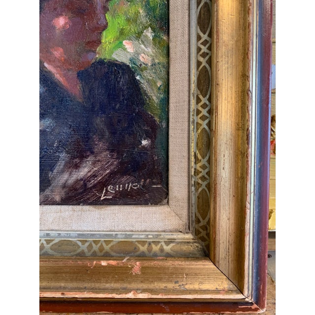 Paint Vintage Bernard Lennon Portrait Painting of His Wife Ruth For Sale - Image 7 of 9