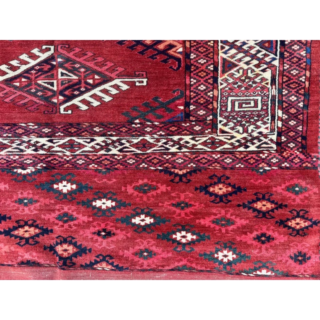 Textile Antique Turkmen Yomut Rug, 1890s For Sale - Image 7 of 18
