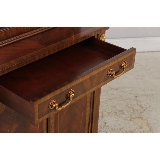 Maitland Smith Mahogany Narrow China Cabinet For Sale In Philadelphia - Image 6 of 18