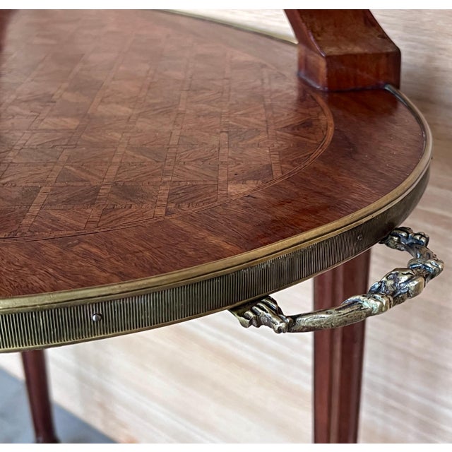 Late 19th Century French Two-Tier Mahogany Dessert Stand Manner of Louis XVI For Sale - Image 14 of 17