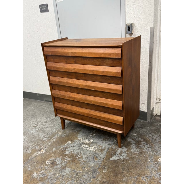 Lane Furniture Lane Furniture First Edition Mid-Century Tallboy Dresser For Sale - Image 4 of 12
