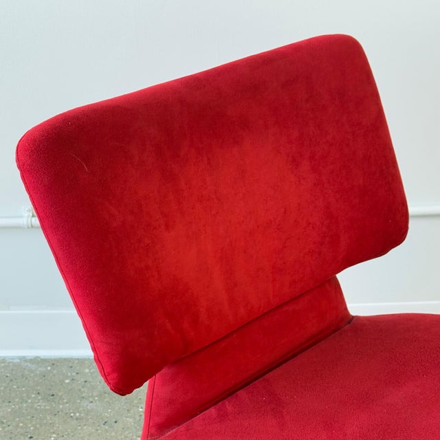 c. 2000s. Italy. Price is for the set. Contact us if you’d like to purchase a single item. Red microsuede upholstery