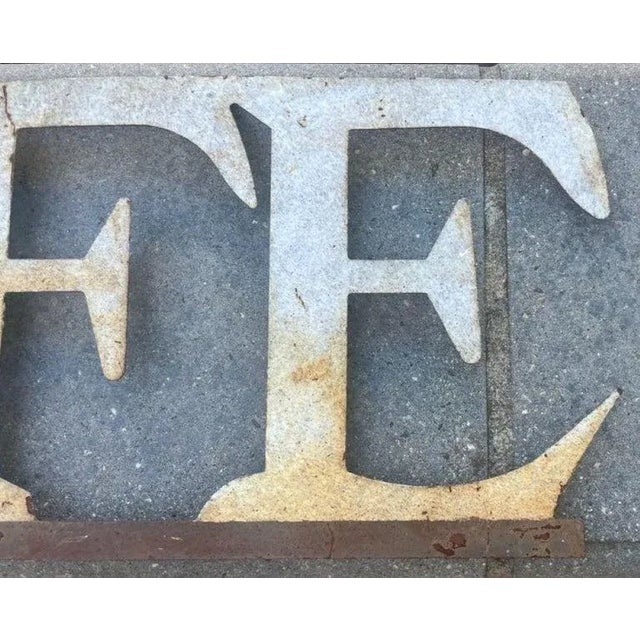 Rustic Early 20thc Coffee Shop Cafe Sign For Sale - Image 3 of 6