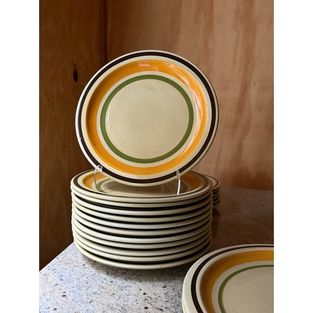 Ceramic Vintage Italian Stoneware Plates from Castellania Ceramica, 1960s, Set of 20 For Sale - Image 7 of 18