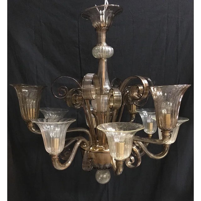 Vintage 9-Light Chandelier from Cesare Toso For Sale - Image 9 of 9
