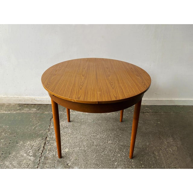 Mid-Century Extending Dining Table in Teak Grain and Formica from Schreiber, 1960s For Sale - Image 9 of 11