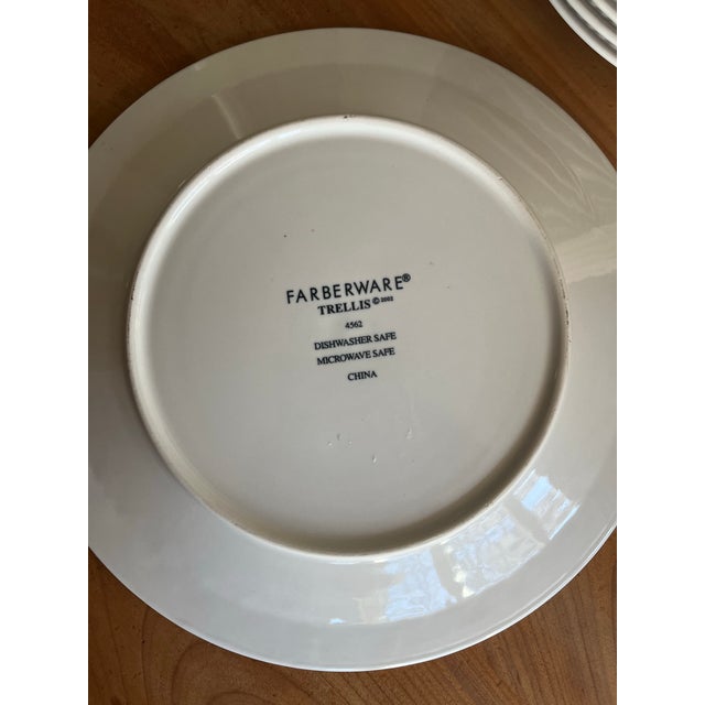 Ceramic Vintage Farberware Trellis Dinnerware Set - Rare in Large Quantities and Discontinued - 44 Piece For Sale - Image 7 of 12