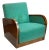 Brown Art Deco Style Convertible Armchair, 1950s For Sale - Image 8 of 8