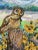 Vintage Impressionist Oil Painting of a Landscape With Owl For Sale - Image 4 of 6