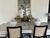 Mid-Century Modern Italian White Lacquer Dining Table With Gold Accents W/ Leaf Extension For Sale - Image 3 of 5