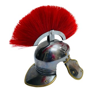 Antique 1900s Miniature Roman Helmet Galea Paperweight For Sale