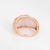 Early 21st Century Pink Opal Diamond Ring Sz 7 Estate 14k Rose Gold Wide Band Fine Jewelry For Sale - Image 5 of 7