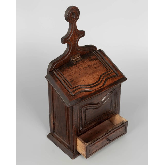 Wood French Boite à Sel or Salt Box For Sale - Image 7 of 9