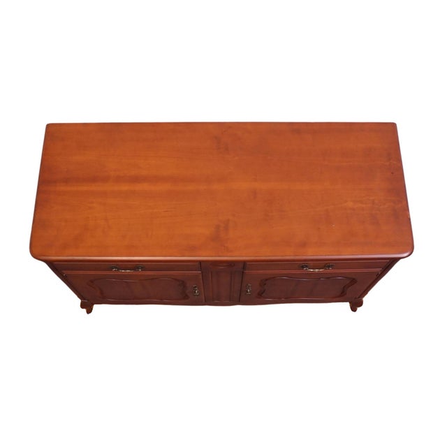 Late 20th Century Drexel Furniture Alsace Group Solid Cherry French Provincial Style 50" Buffet 3703-3 For Sale - Image 5 of 15