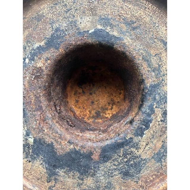 Vintage Japanese Ikebana Wrought Iron Basketweave Planter For Sale - Image 11 of 14