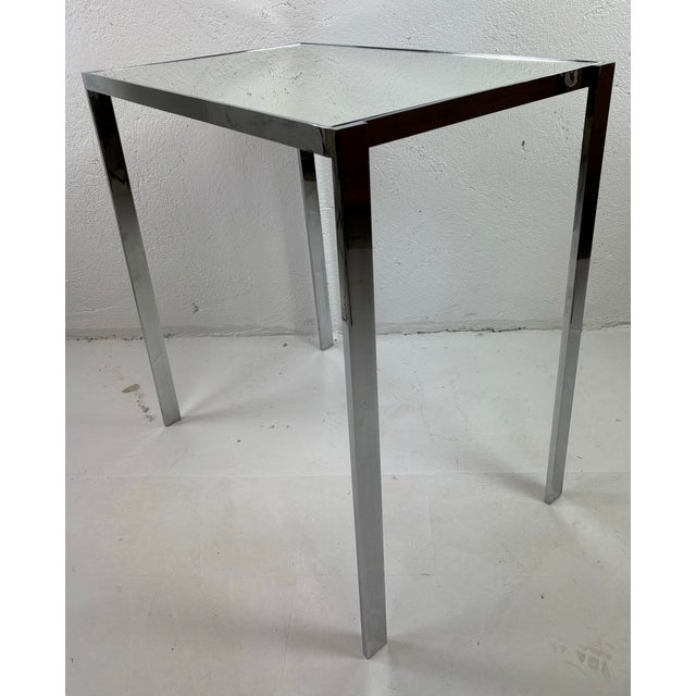 Mid-Century Modern Chrome and Mirrored Table After Milo Baughman For Sale - Image 10 of 10