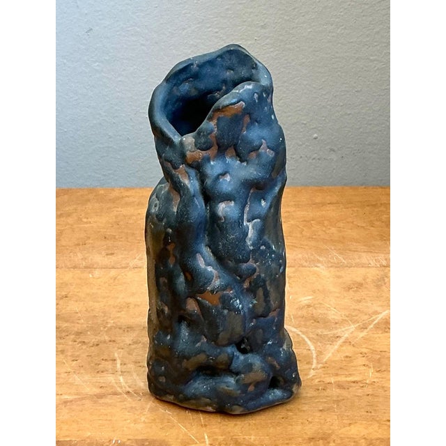 Mid-Century Modern Vintage Abstract Form Ceramic Vase For Sale - Image 3 of 12