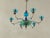1980s Postmodern Blue Chandelier, 1980s For Sale - Image 5 of 14