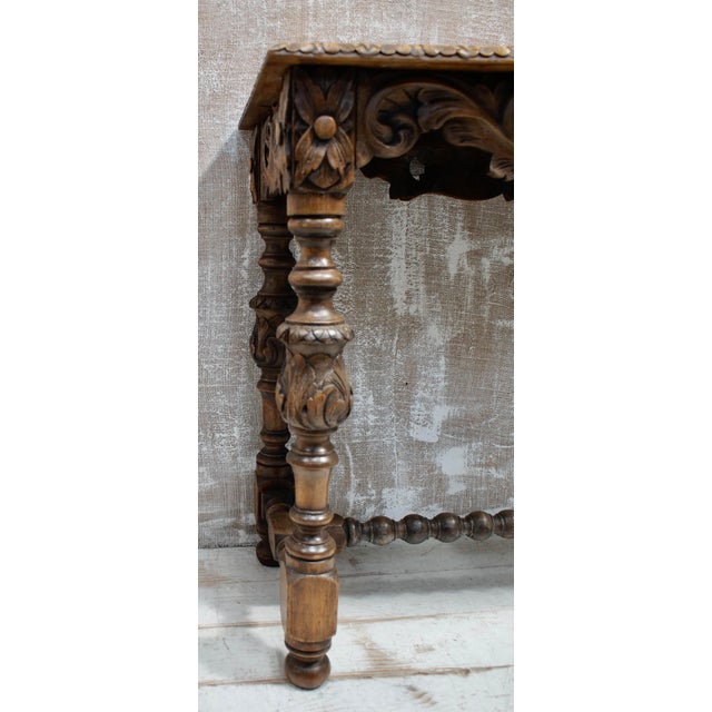 Late 19th Century Victorian Oak Hall Table, 1890s For Sale - Image 5 of 10