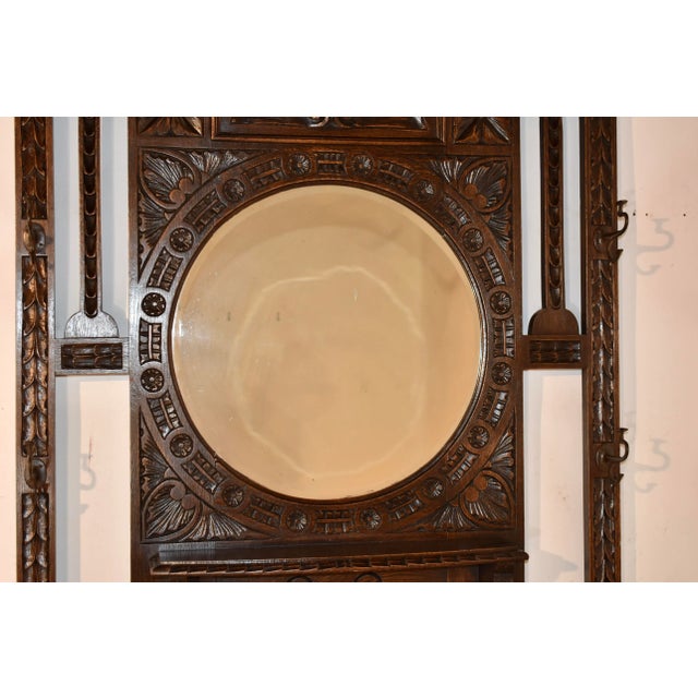 19th Century English Oak Hall Stand For Sale - Image 11 of 11