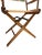 Mid-Century Modern Walnut Directors Chair FoldingCongo Bongo Canvas Textile For Sale - Image 3 of 12