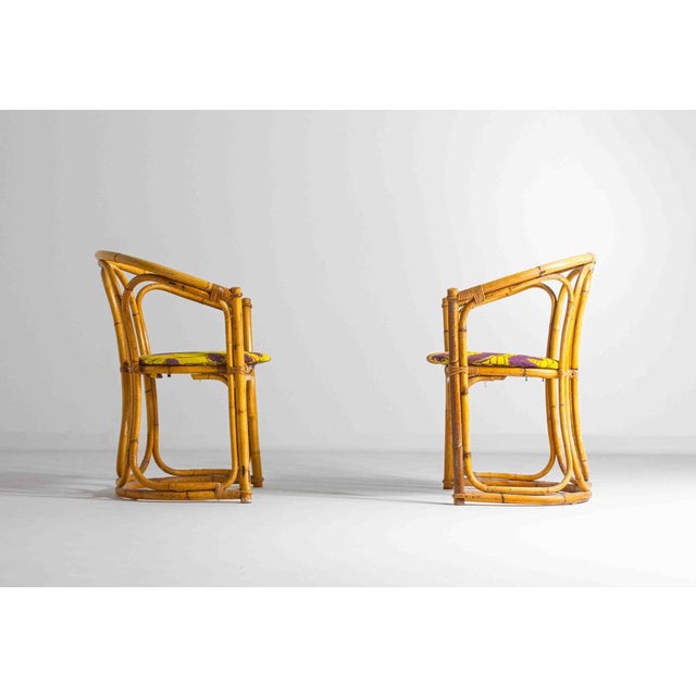 1960s Bamboo Chairs, 1960s, Set of 5 For Sale - Image 5 of 18