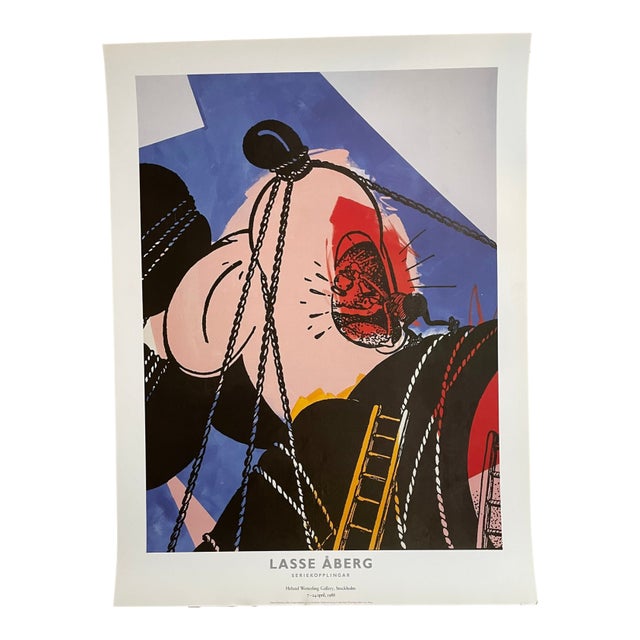 Lasse Åberg ,"Seriekopplingar","Seriekopplingar", 1988 Printed and Published by Painters Posters, Stockholm, 1988, Printed in Sweden For Sale