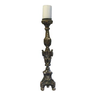 1785 Large Vintage Italian Candlestick For Sale