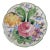 Vintage Italian Nove Rose Handpainted Botanical Floral Porcelain Ceramic Decorative Plate 13 X 13 For Sale