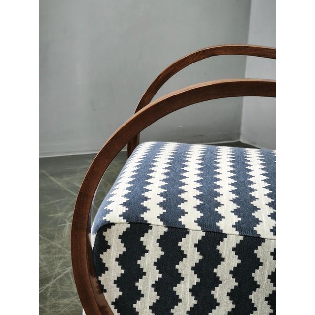 Art Deco Lounge Chair by Jindřich Halabala, Czechoslovakia, 1940s For Sale - Image 9 of 13