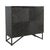 Beautiful geometric modern two door cabinet. Reclaimed pine wood construction with an ebony slightly distressed finish and...