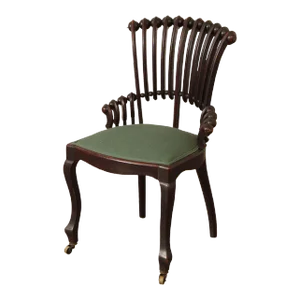 Hunzinger Antique Carved Mahogany 'Lollipop' Side Chair