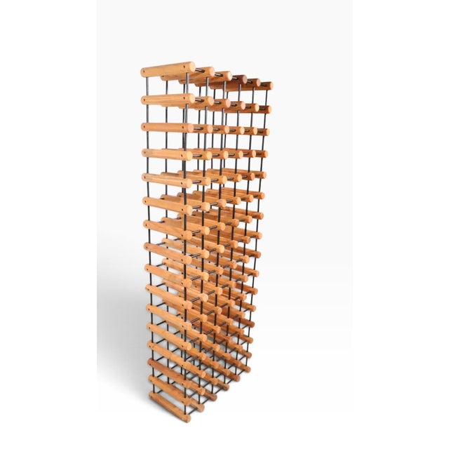 Mid-Century Modern Mid 20th Century Large Architectural Mid Century 75 Bottle Wine Rack For Sale - Image 3 of 15