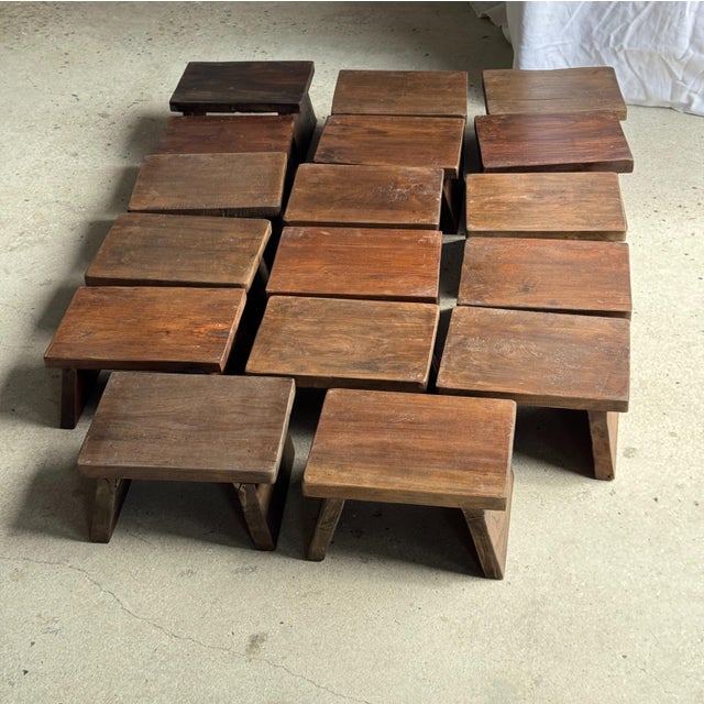 Small Stool in Teak, 1980s For Sale - Image 13 of 18