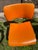 Set of 6 David Rowland 40/4 Chairs Orange Metal Seat Mid Century Stack Chairs Steel Frame For Sale - Image 6 of 15