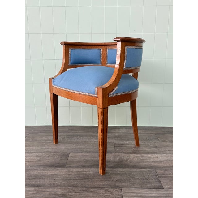 Brown Vintage Italian Tub Chair, 1930s For Sale - Image 8 of 16