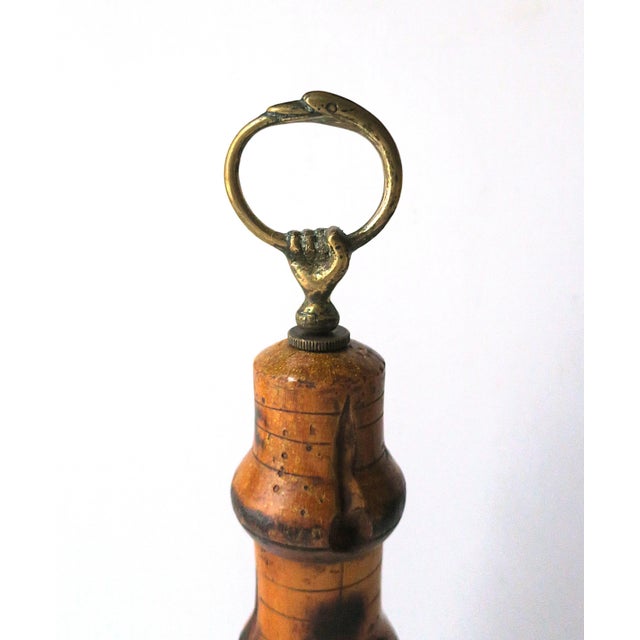 Italian Italian Peppermill Bamboo Brass Bird Design For Sale - Image 3 of 10