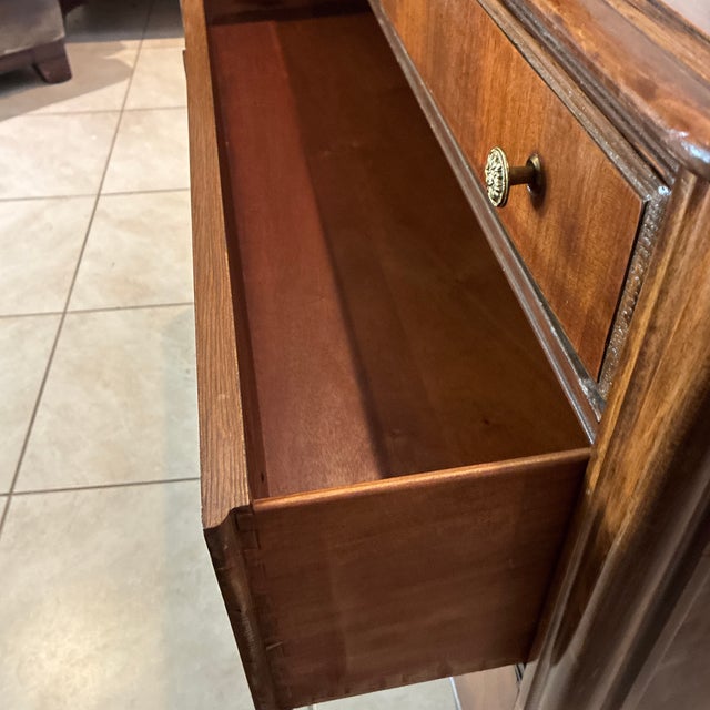 Wood Early 20th Century Mahogany Dresser With Mirror 2 For Sale - Image 7 of 12