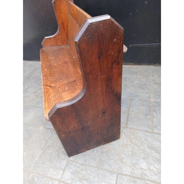 Antique Mid-19th Century Victorian Ecclesiastical Church Pine Pew For Sale - Image 10 of 14