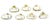 Antique European Dresden Hand-Decorated Floral Porcelain Place Card Holders, Set of 7 – Flower, Romantic / Victorian Revival For Sale - Image 10 of 18